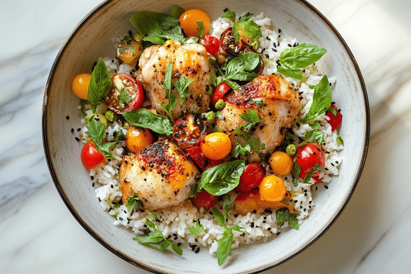 Discover delicious ways to enhance what can I add to chicken and rice for flavor with this flavorful image.